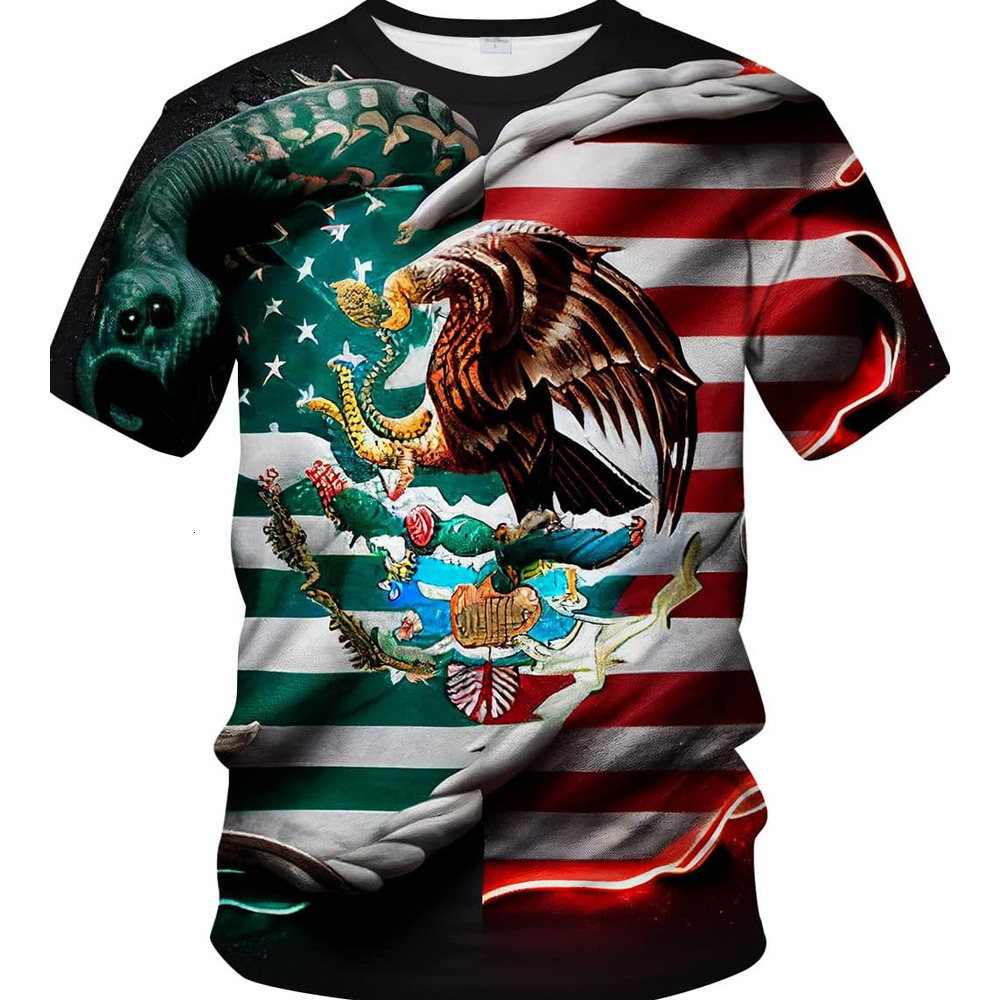 Mens T shirt Star Stripe Flag T-shirt for Men Summer Tops Patriot Theme Shirt Eagle Graphic Shirt tee Casual tops summer clothes Trendy patterns cool