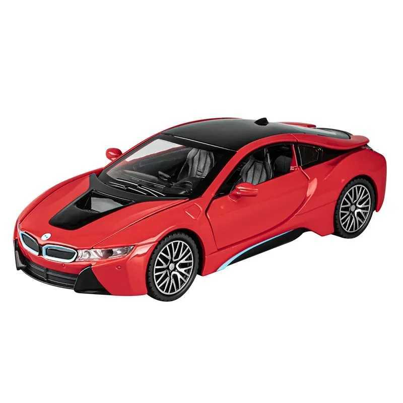 High Quality 1 32 BMW I8 supercar alloy cars Diecasts and toy cars car models sound and light car toy gifts T241025