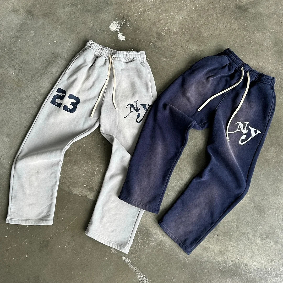 Y2k loose mens hoodie sweatshirt and sweatpants two-piece winter sportswear casual pants set womens clothing 241025