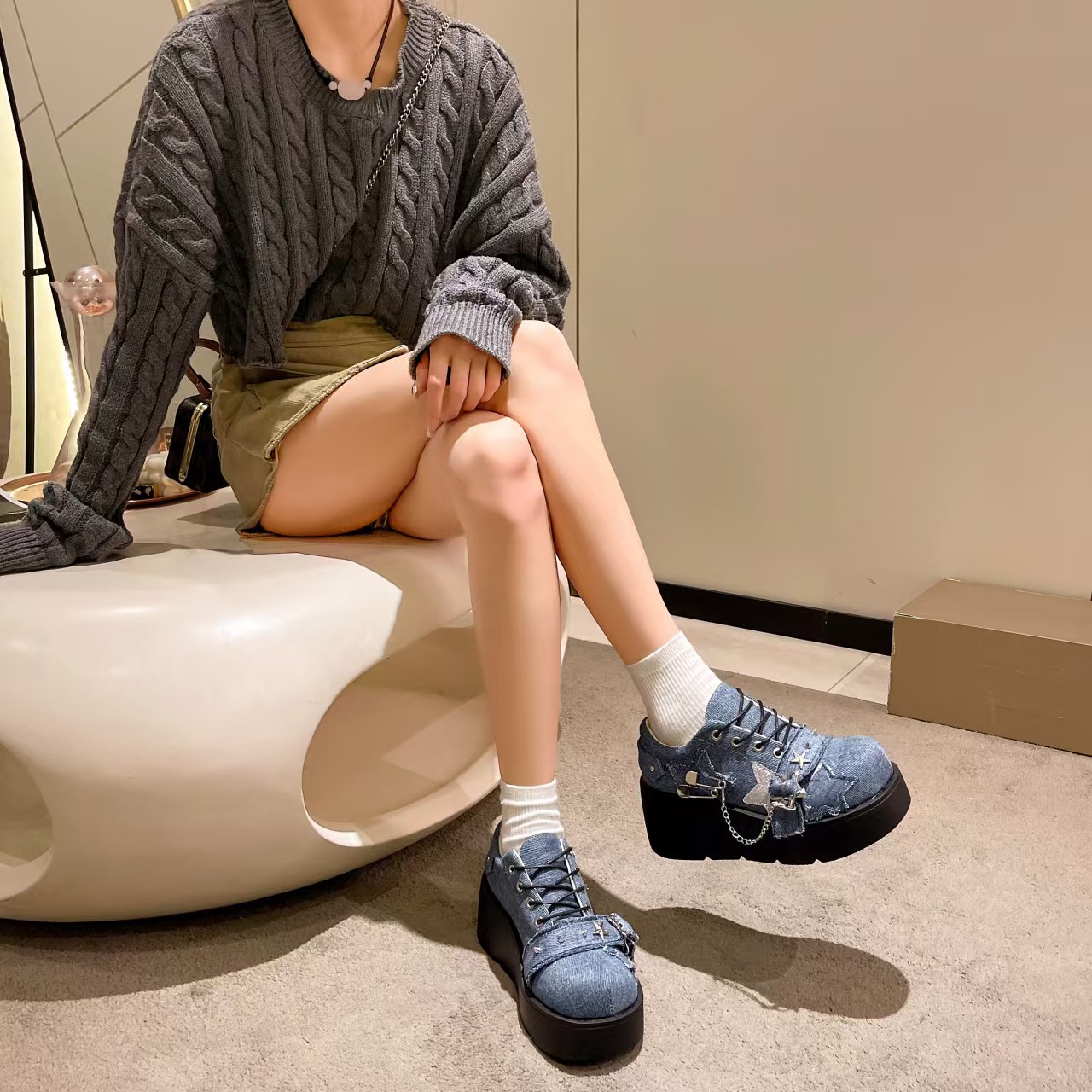 Sneakers New Thick Soled Canvas Big Head Sneakers Designer Big Toe Casual Sports Forest Style High Quality Vintage Shoes