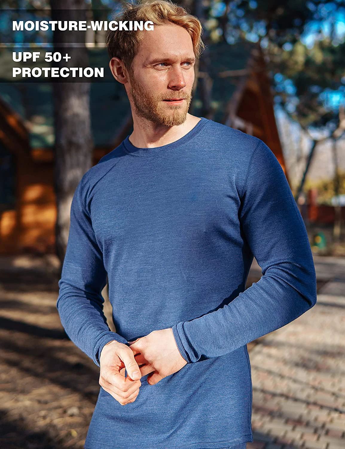 100% Merino wool base mens Merino wool long sleeved 240G heatstroke underwear willow breathable tophiking socks 241025
