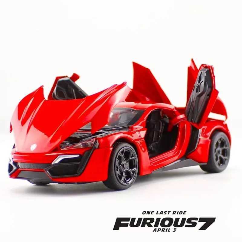 1 32 LYKAN Hypersport Supercar Alloy Car Die Casting and Toy Car Model Sound Light Pull Back Car Toy Collection Childrens Gifts M241025 - view 6