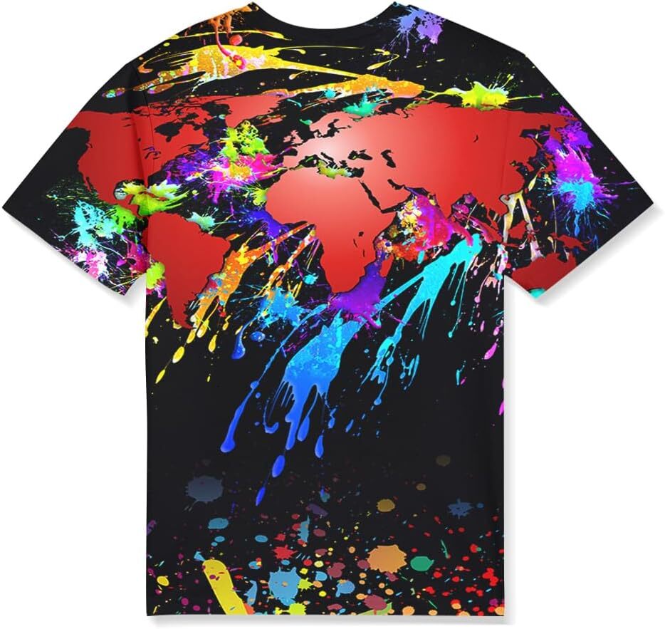 Mens T shirt 3D Print Graphic Funny Colorful Summer Tee Shirts Casual tops summer clothes Cool pattern