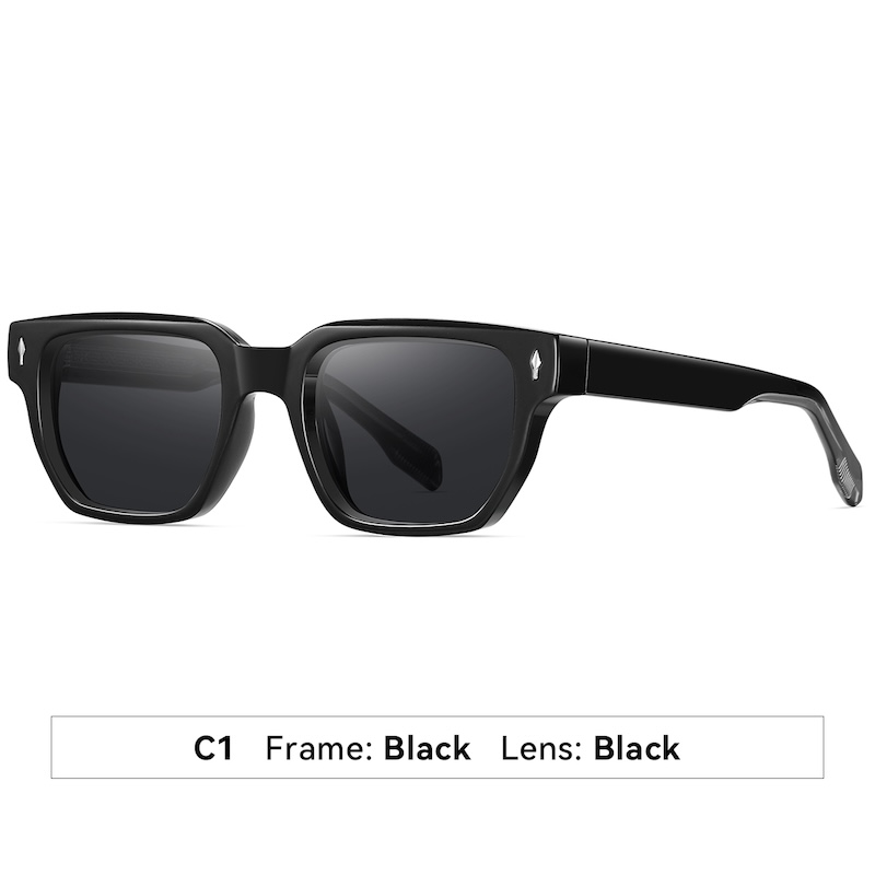 Retro Polarized Sunglasses Women Men Luxury Sunglasses Fashion Clear Gradient Shades UV400 Women Rivets Cat Eye Sun Glasses Vintage Driving Fishing S1