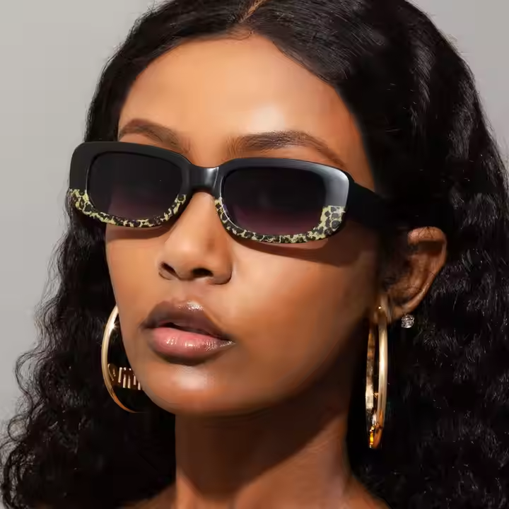 High Quality Fashion Plastic Retro Small Frame Sunglasses Rectangular Sunglasses