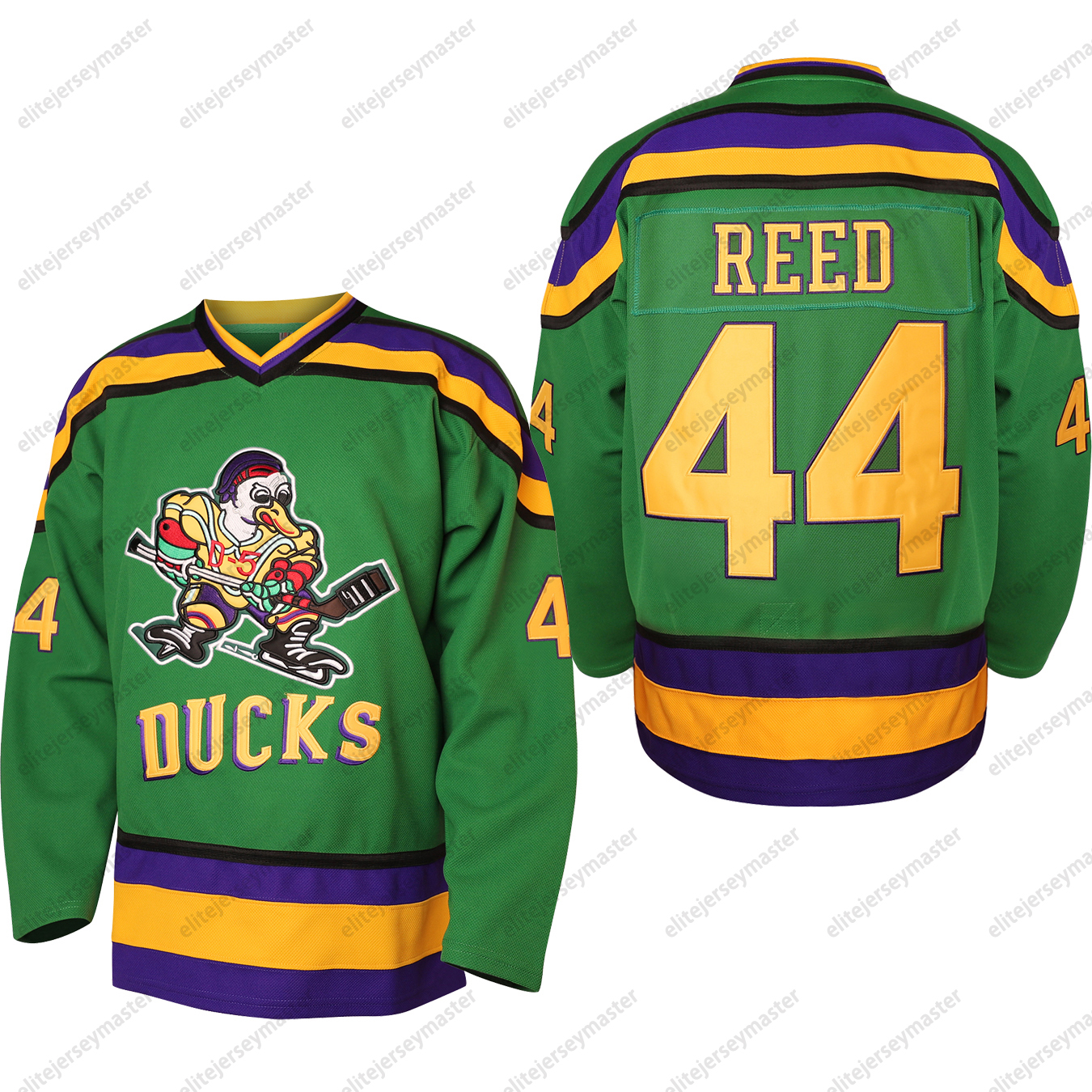 Mighty Ducks Jerseys 96 Charlie Conway 99 Adam Banks 33 Greg Goldberg Movie Hockey Jersey Black Kids