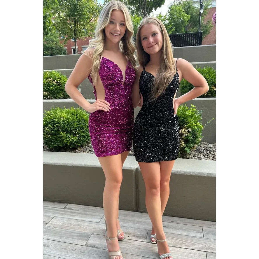 Homecoming Sexy Short Dresses Ruffles Corset Back Deep V Neck Party Dress Graduation Formal Tail Gowns Ball Gown BM