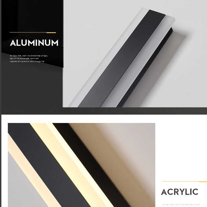Modern waterproof outdoor strip LED wall light IP65 aluminum wall light garden porch light 110V 220V Sconce luminous X241025