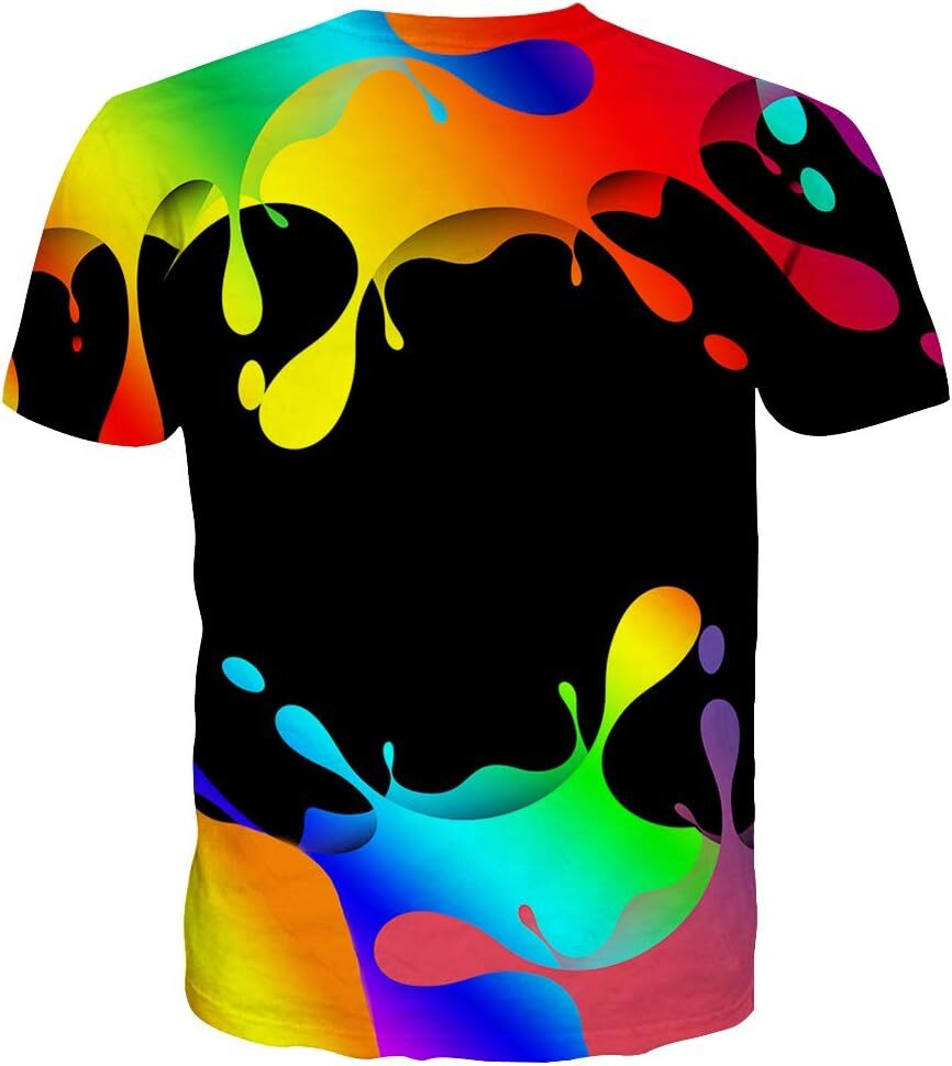 Mens T shirt 3D Graphic Colorful Crew Neck Print Tee for MenYoungs tee Casual tops summer clothes Fashionable patterns and cool designs cool