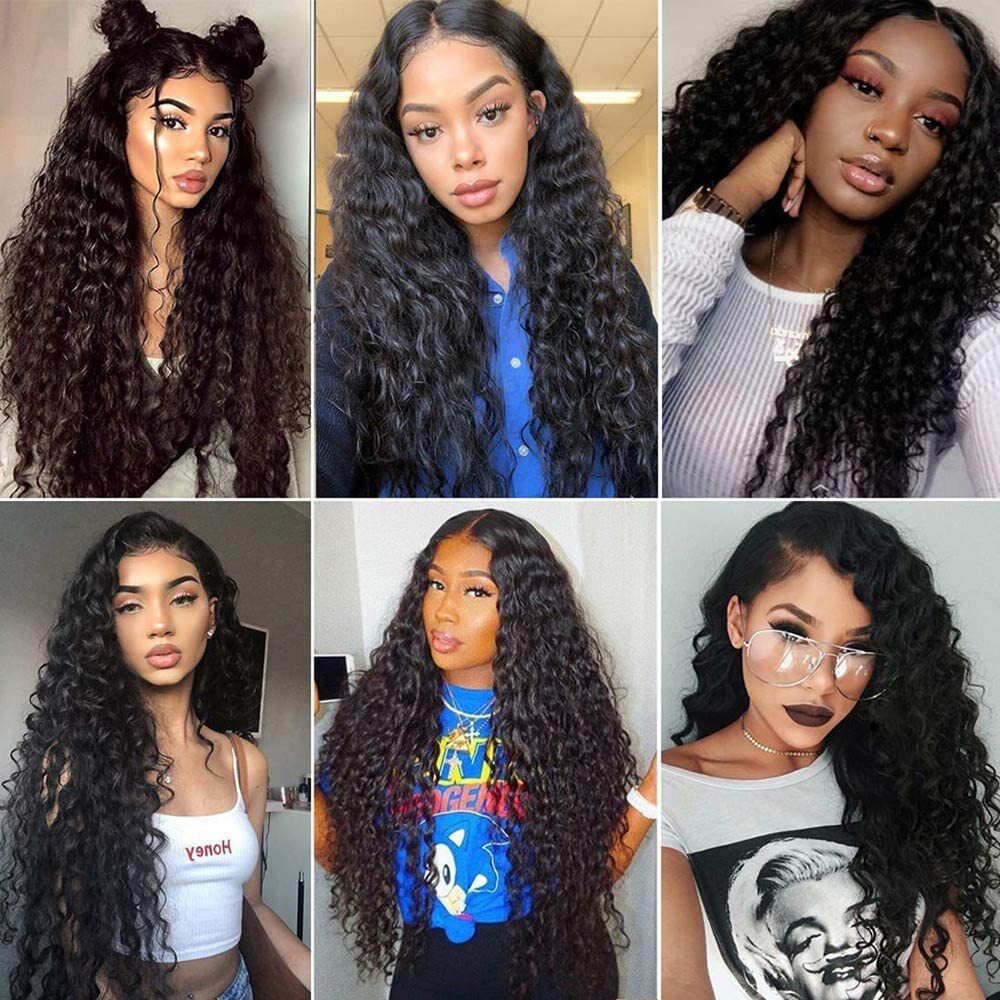 30 34 Inch 13X6 Frontal for Women Deep Curly Human Hair Wigs 13x4 Wet And Wavy Water Wave HD Lace Front Wig