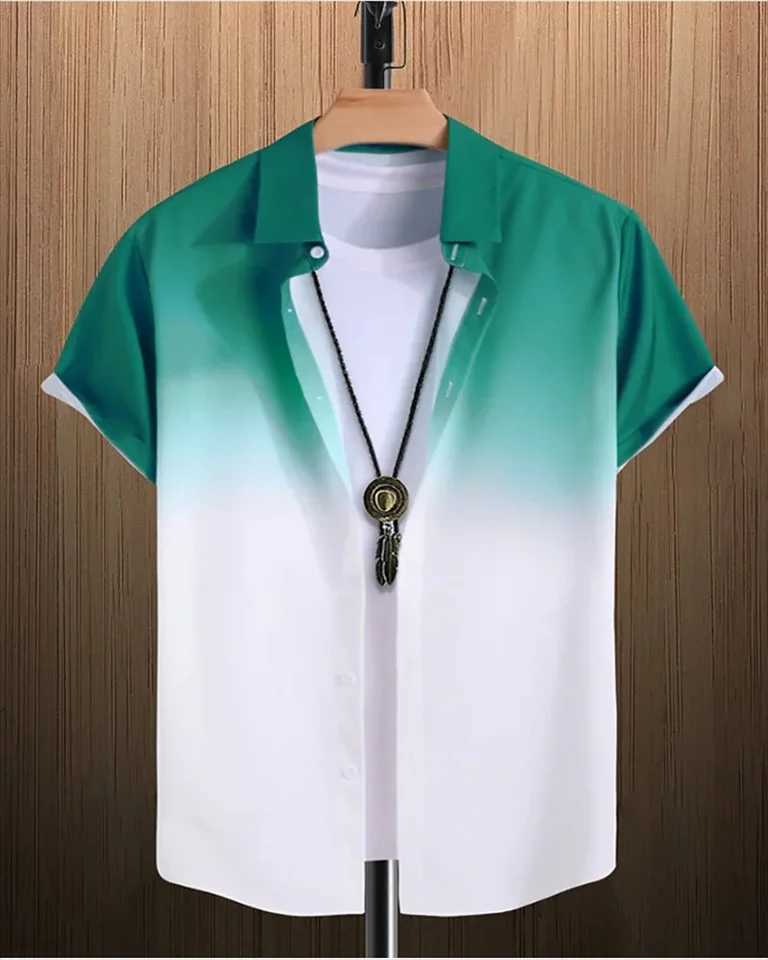 2024 Mens 7-color Printed Summer New Haian Short Slip Shirt Casual Mens Oversized Shirt XS-5XL W241026