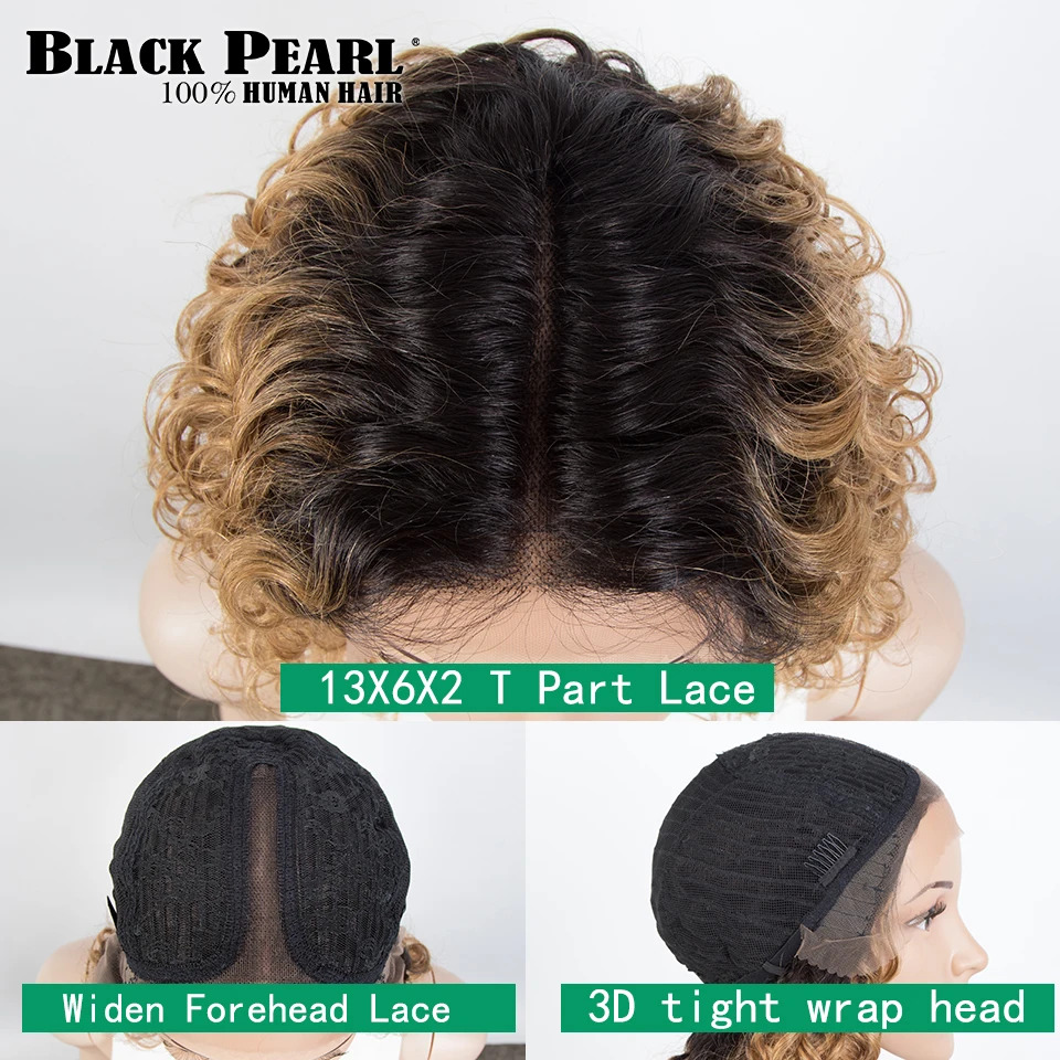Short Bob e Cut Bye Wig Glueless Bleached Knots For Black Women Peruvian Curly Lace Front Hair Wigs Side