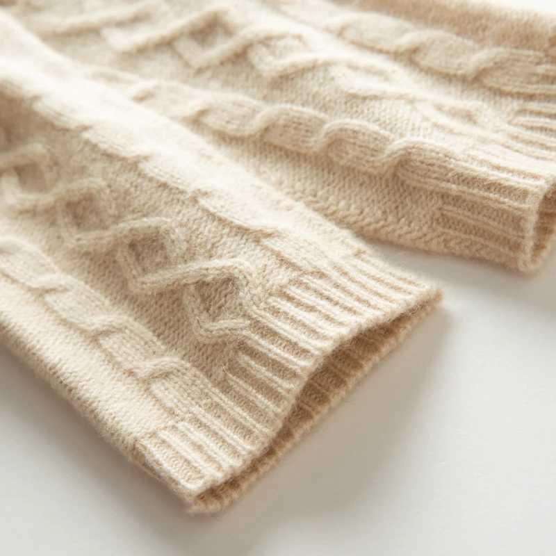 Winter high-quality cashmere touch screen Gs womens soft and warm elastic knitted gloves with full finger tube womens crochet Luvas W241026