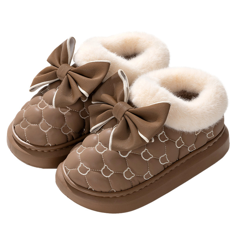 Butterfly Bag with Slippers Set for Women, Veet Thick Bottom, Warm Winter Home Shoes 6ead