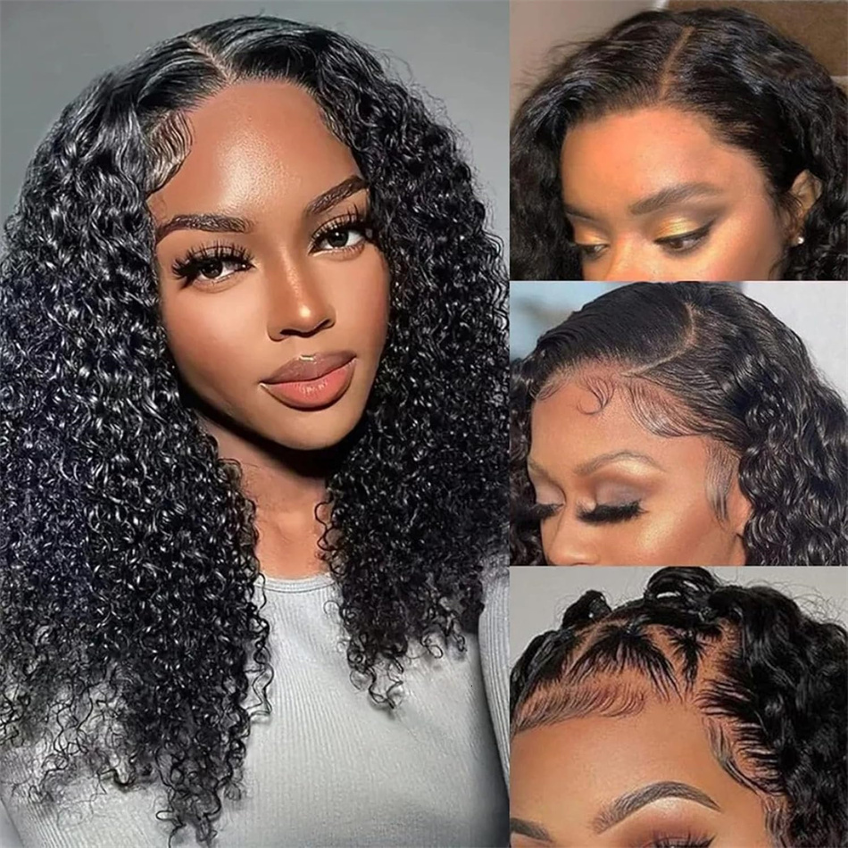 100% Vieame 250 Density Kinky Curly HD Transparent 13x4 Front Wig 13x6 Lace Frontal Human Hair Wigs Remy For Women
