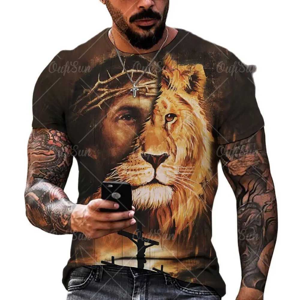 Christ Jesus Mens T-shirt 3D Printed T-shirt Fr Shipping Clothing Short Slip Shirt Retro Top Mens T-shirt W241026
