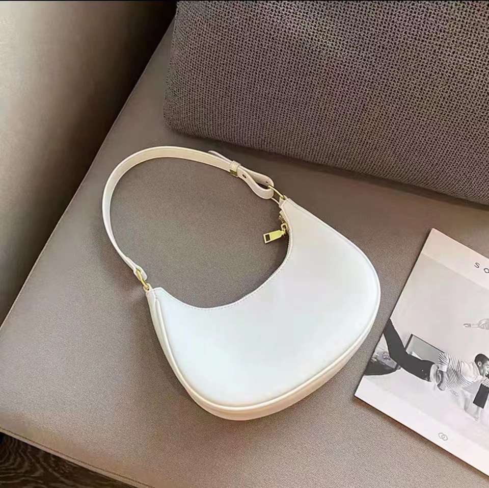 25S Fashion Designer Women Ladies Black White Pink Crossbody PU Leather Tote Solid Color Shoulder Bag
