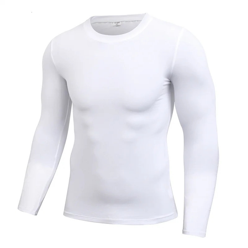 Men Compression Running TShirt Fitness Tight Long Sleeve Sport Tshirt Training Jogging Shirts Gym Sportswear Quick Dry Clothes 241025