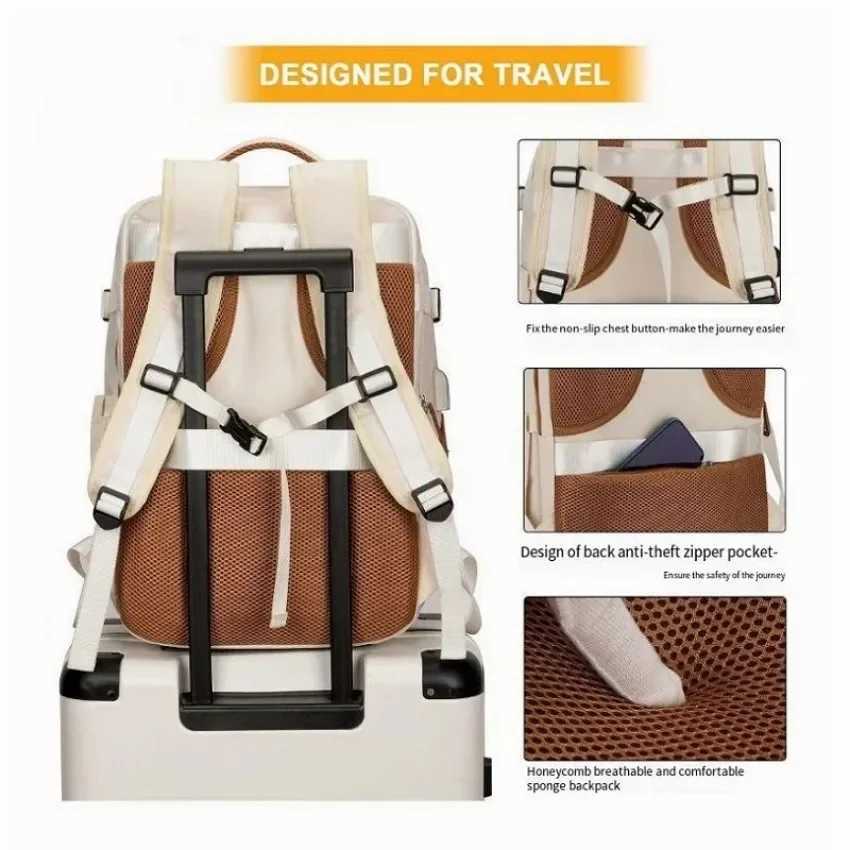 Airplane Travel Backpack For Women Laptop Bag Luggage Large Capacity Business Womens Bags Expandable Multifunctional BackpacksXJ241026