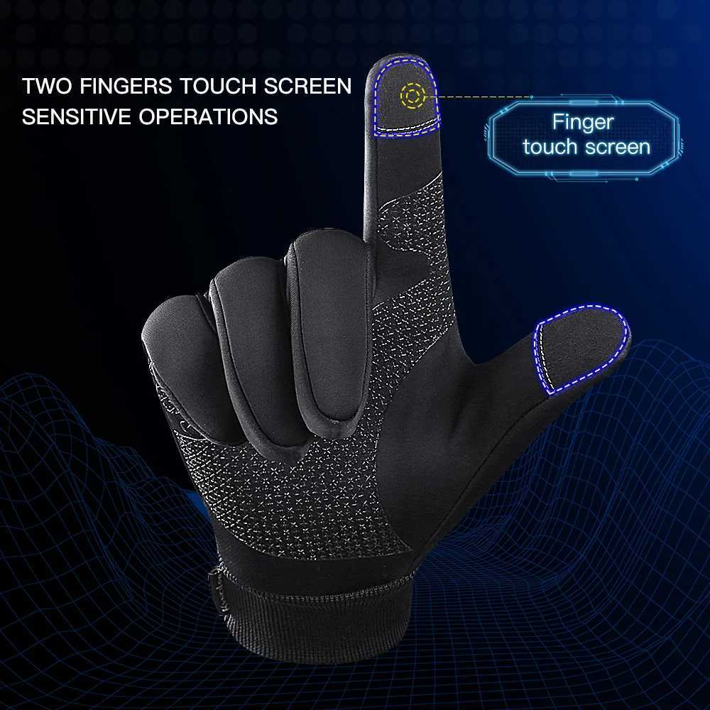 Outdoor autumn and winter bicycles Gs waterproof warm plush touch screen Gs for fishing anti-skid bicycles Gs W241026