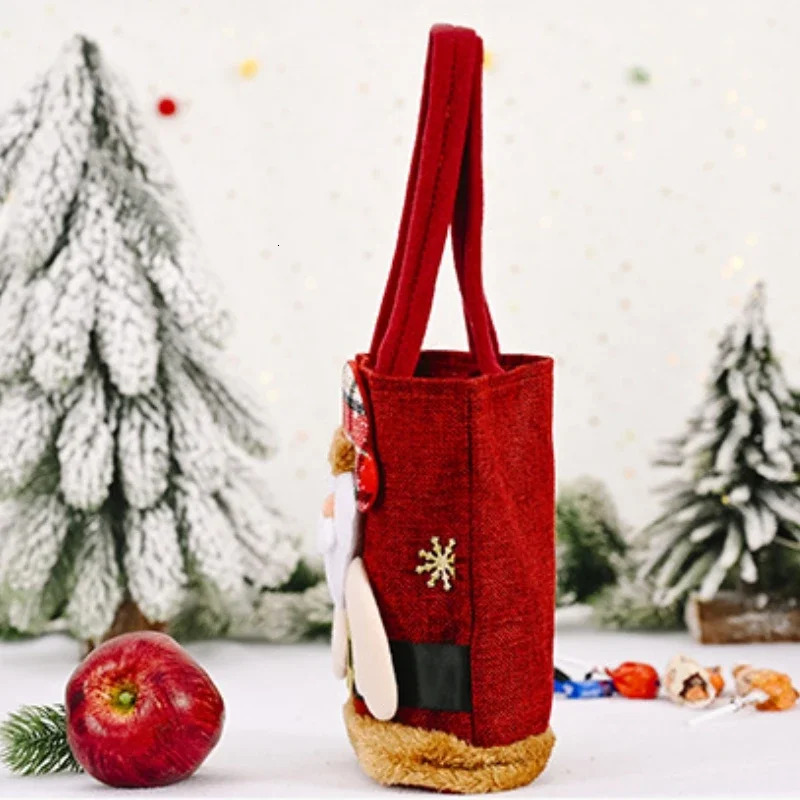 2PCS Christmas Tote Bags Snowman Fawn Gift Bags ren Gift Bags Candy Bags Storage Bags Christmas Decorations 241025
