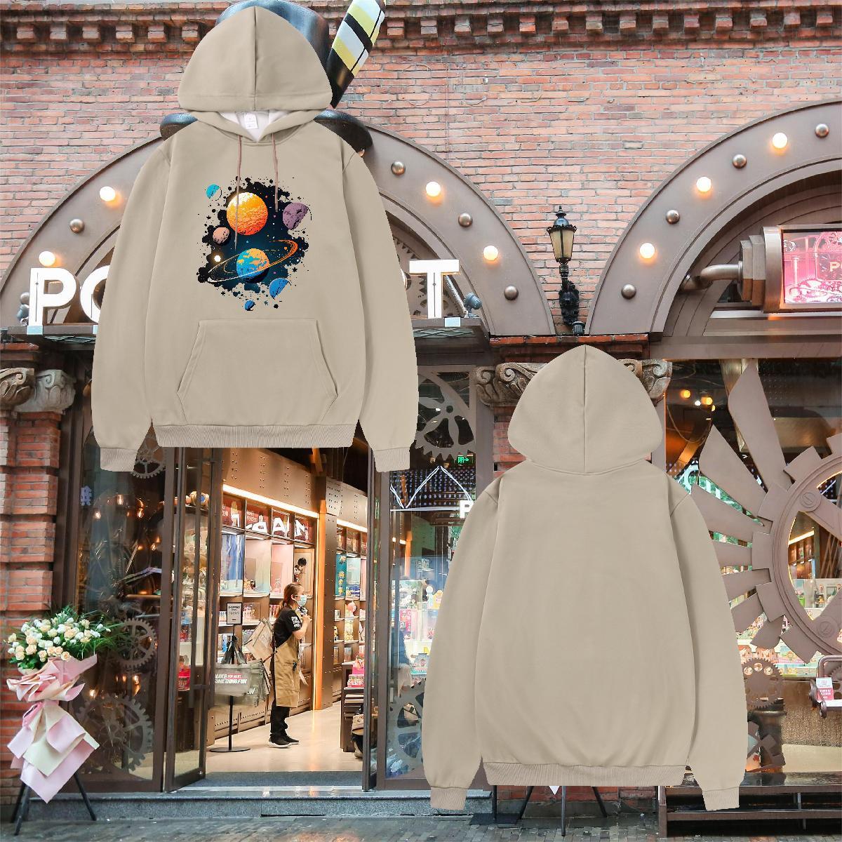 Designer Hooded Sweatshirt Long Sleeve Drawstring High Quality Mens Hoodie US Plus Size Wear Home Outdoor 350g Cotton