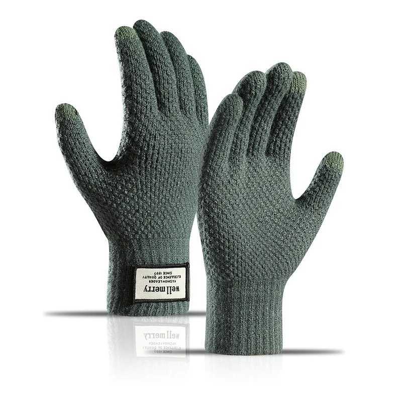 Winter Gs mens wool lined knitted Gs with touch screen finger insulation keeping hands warm and cold W241026