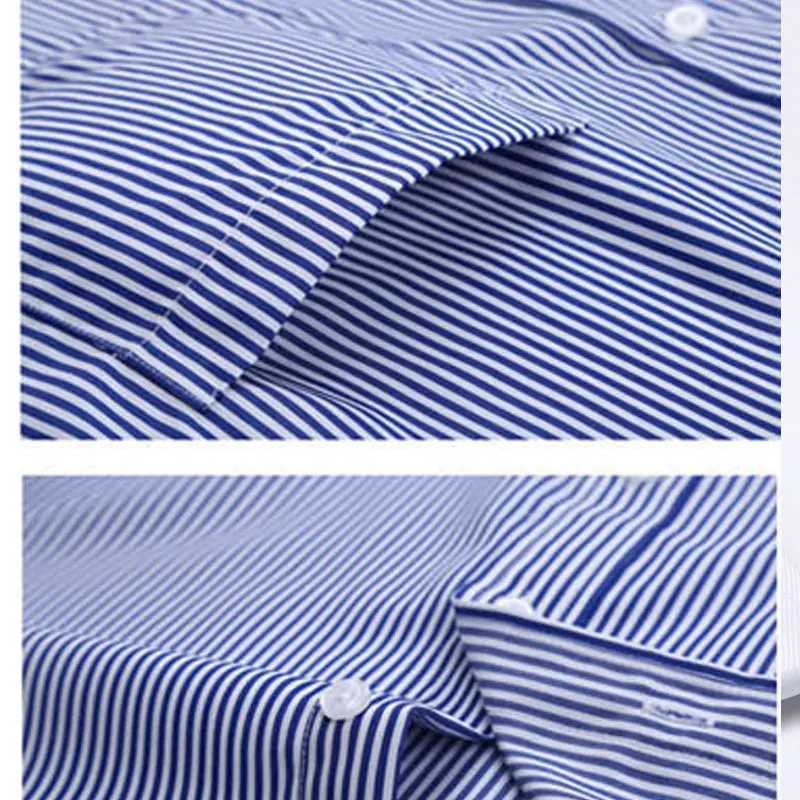 6XL mens long sleeved shirt for spring and summer formal business French buttons no solid color stripes plus size casual W241026