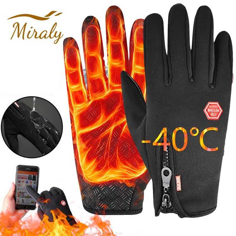 Winter Warm Gs Mens Waterproof Windproof Cold Gs Skiing Board Motorcycle Driving Warm Touchscreen Zipper G W241026