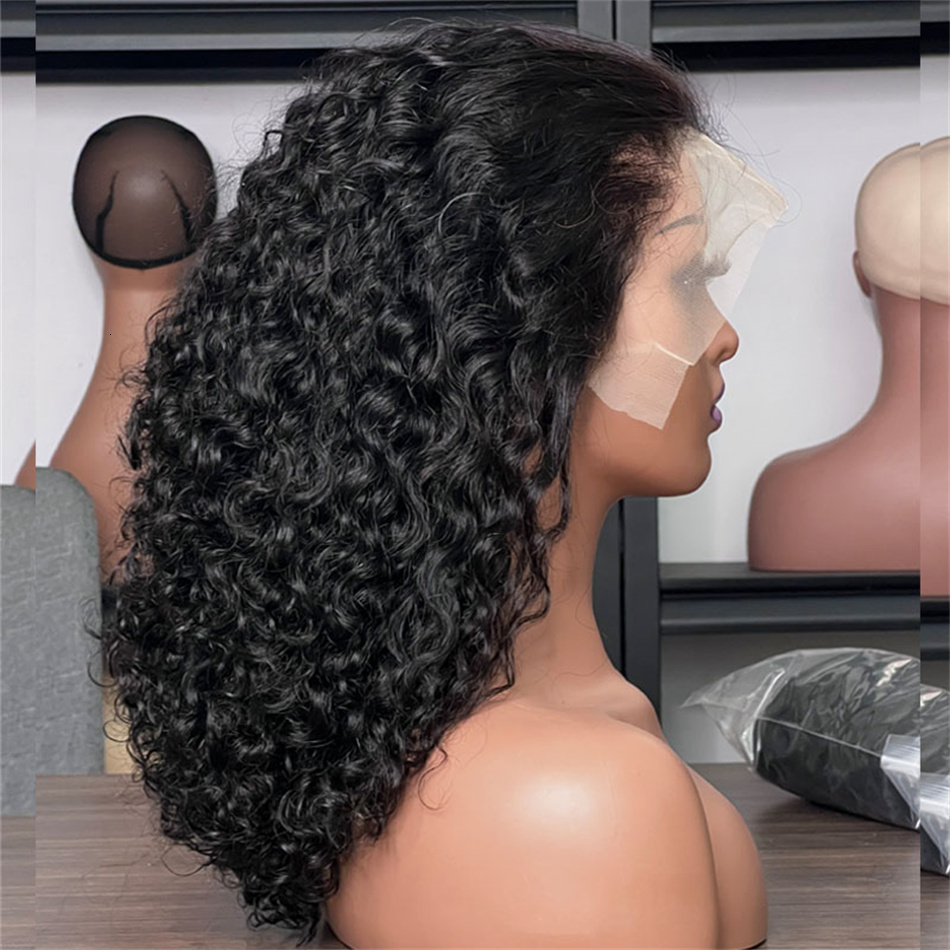 100% Vieame 250 Density Kinky Curly HD Transparent 13x4 Front Wig 13x6 Lace Frontal Human Hair Wigs Remy For Women