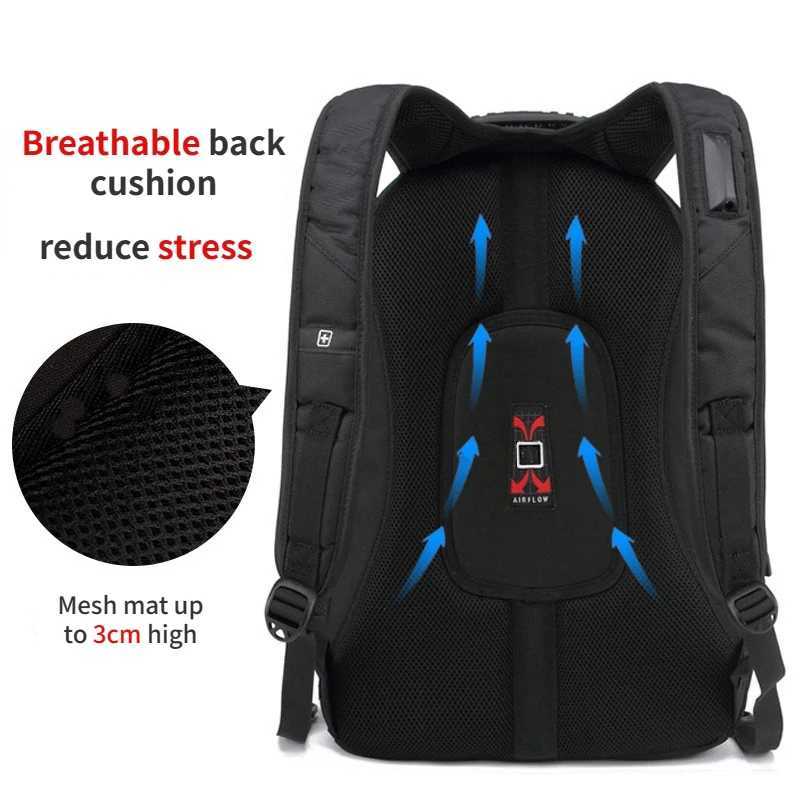 Large Capacity Male Backpack Fi Travel Multifuncti USB Charging Waterproof Anti-theft 17 Inch Laptop Backpack For MenXJ241026