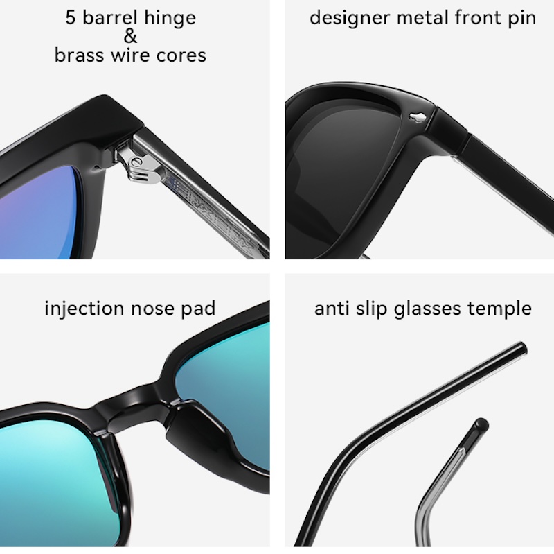 Vintage Polarized Sunglasses Women Men Luxury Brand Designer Style Sun Glasses For lady Female Retro Punk Eyewear TR90 gift square Driving Fishing S17