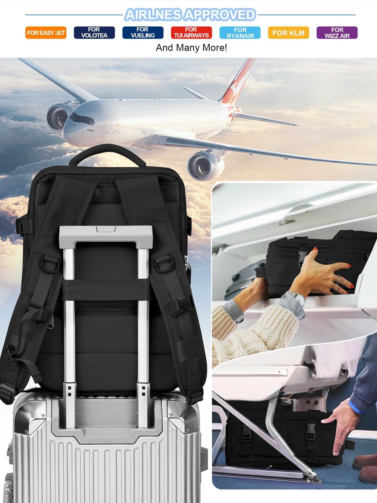 Travel Backpack for Women Men Carry Backpack with USB Charging TSA 15.6inch Laptop Backpack Business Hiking Casual DaypackXJ241026