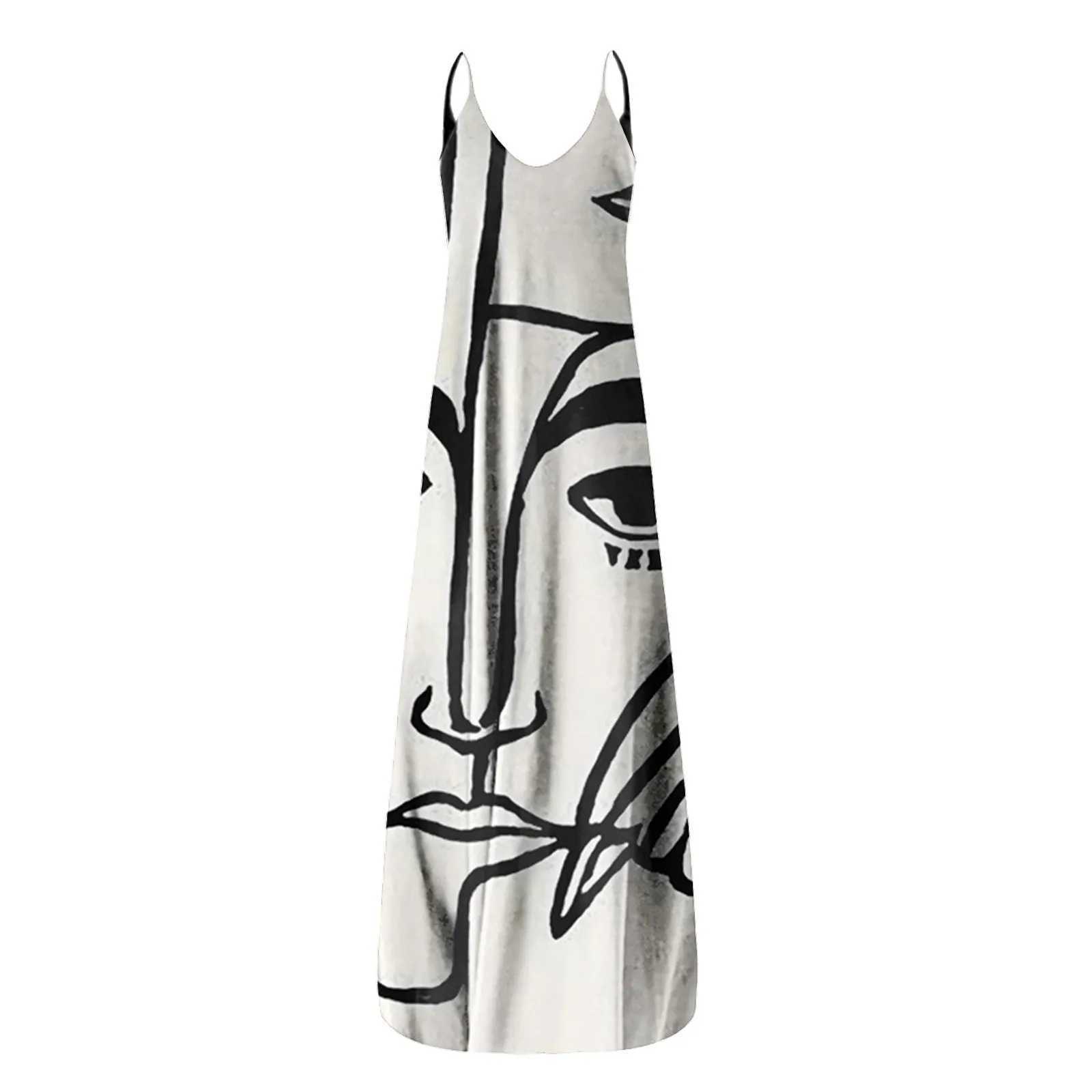 Womens summer maternity dress with pendant digital print elegant and comfortable breathable womens sexy dress W241026