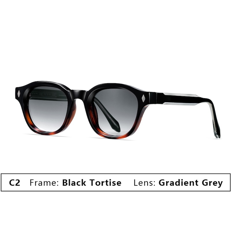 Retro Sunglasses Men Round Women Cool Steampunk Thick Sun Glasses Vintage Fashion for Men y2k Cyberpunk Futuristic Personalized Shades UV400 Rivets S1