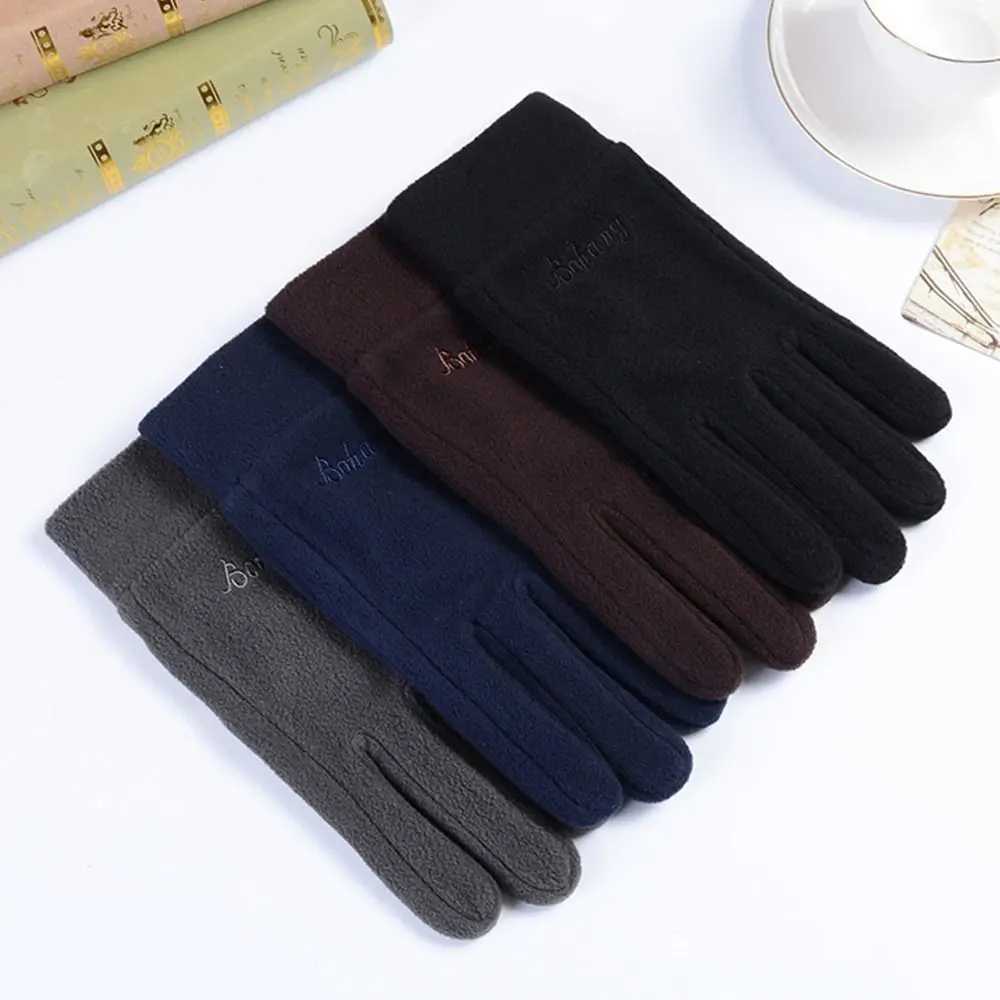 Warm Winter Gs Mens Touch Screen Wool Windproof Gs Skiing Board Motorcycle Riding W241026