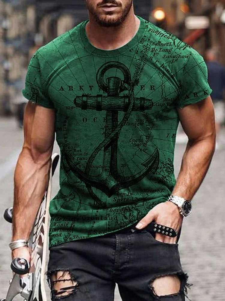 Summer casual daily mens T-shirt outdoor Strt fashion short sleeved top Fathers Day gift floral print mens T-shirt W241026