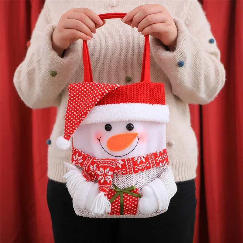 2024 Christmas Santa Sack ren Xmas Gifts Candy Bags Exquisite Santa Bags Christmas Stocking Christmas Decorations 241025