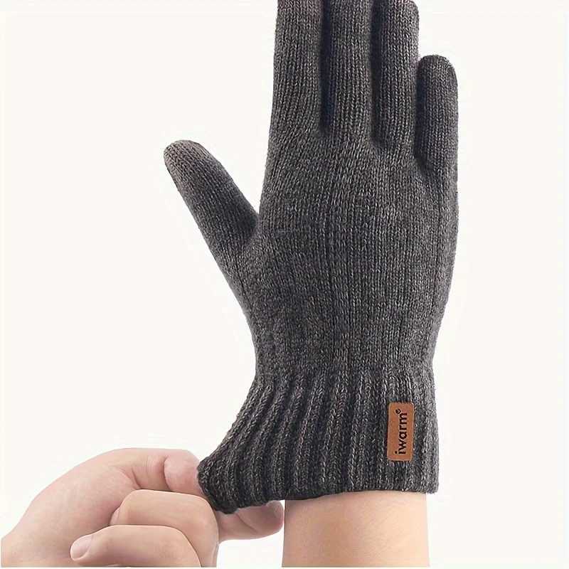 Winter Warmth Alpaca Wool Gs Full Finger Touch Screen Cashmere Gs Mens Thick Knitted Bicycle Driving Gs W241026