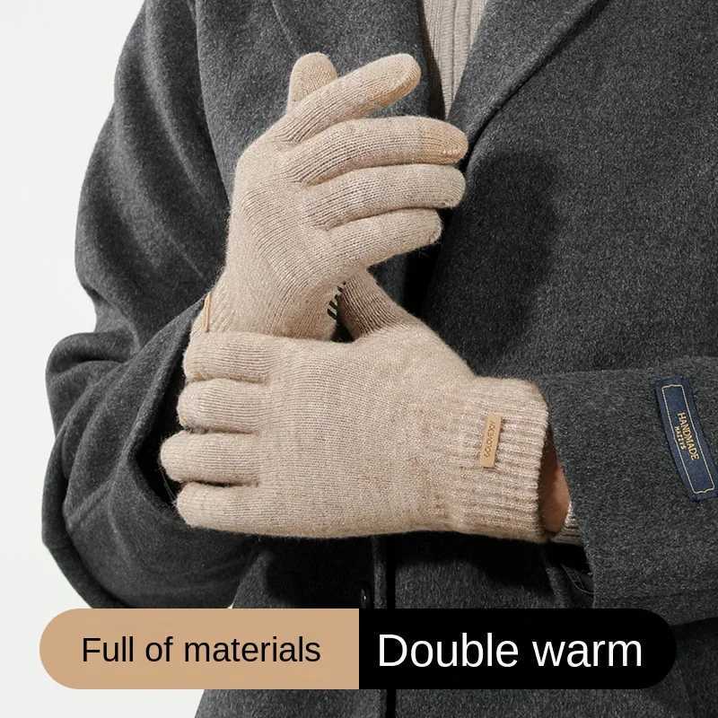 Arctic velvet knitted Gs suitable for warm men in autumn thick plush in winter anti pilling wool touch screen anti slip and windproof W241026
