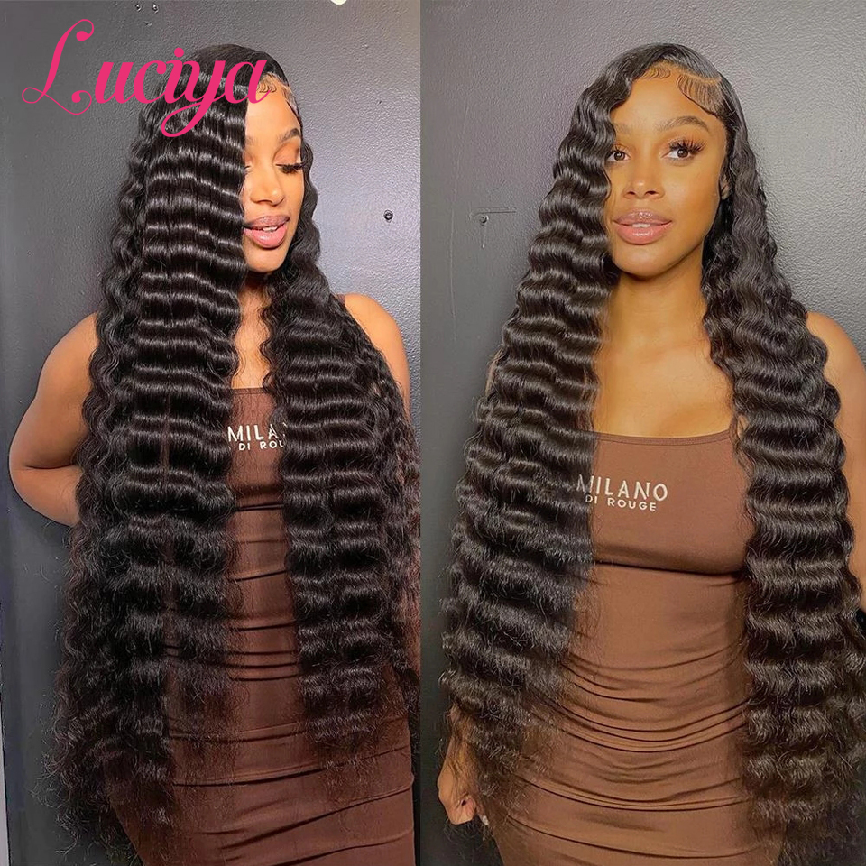 13x4/13x6 HD Transparent Front Human Wigs Loose Deep Wave 4x4/5x5 Closure Brazilian Hair 360 Lace Frontal Wig