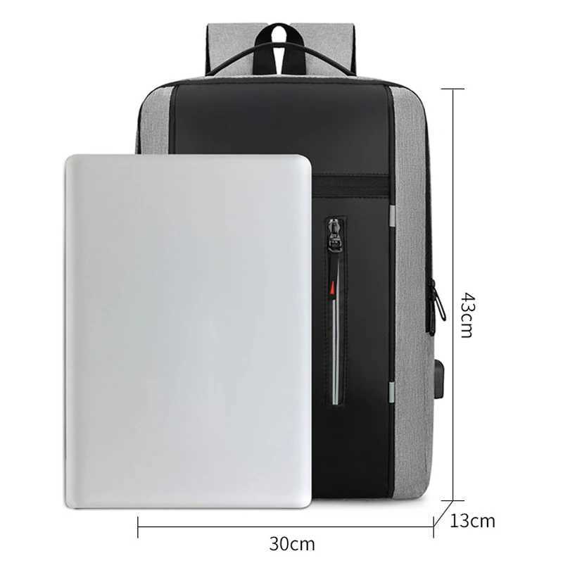 Men Women Unisex Travel Backpack Casual Large Capacity Oxford Business Bag Multi Storage USB Interface Laptop BackpacksXJ241026