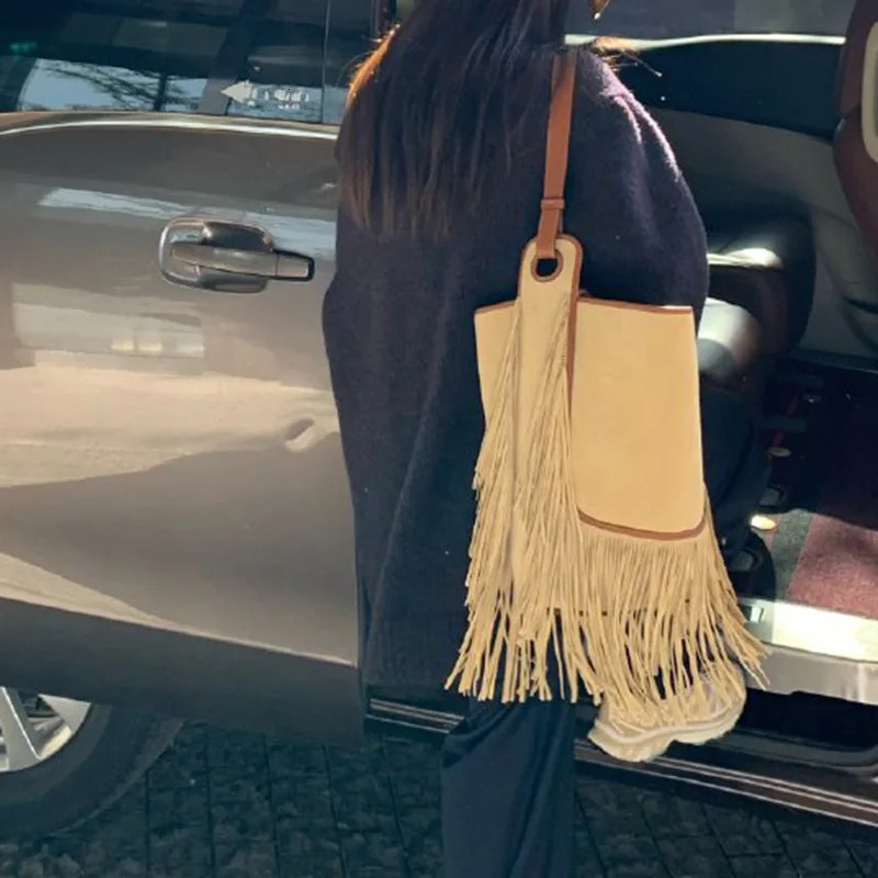 casual sage bucket bag womens shoulder bag PU cross body bag large capacity messenger bag simple wallet 241025
