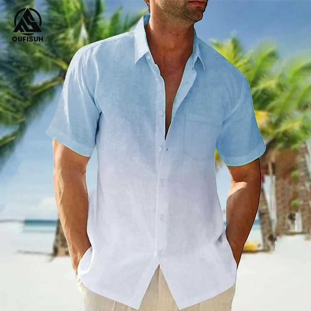 2024 casual mens summer clothing gradient graphic clothing vacation seaside oversized short slip top W241026