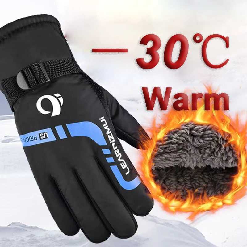 Outdoor waterproof skiing Gs thick winter mens motorcycle riding Gs warm gloves anti slip Gs hot sports Gs W241026