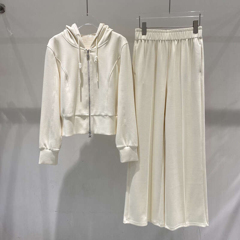 2024 Spring New Fashionable Lazy Style Casual Hoodie+Wide Straight Leg Pants/Set For Women 2 Piece Sets Womens Outfits