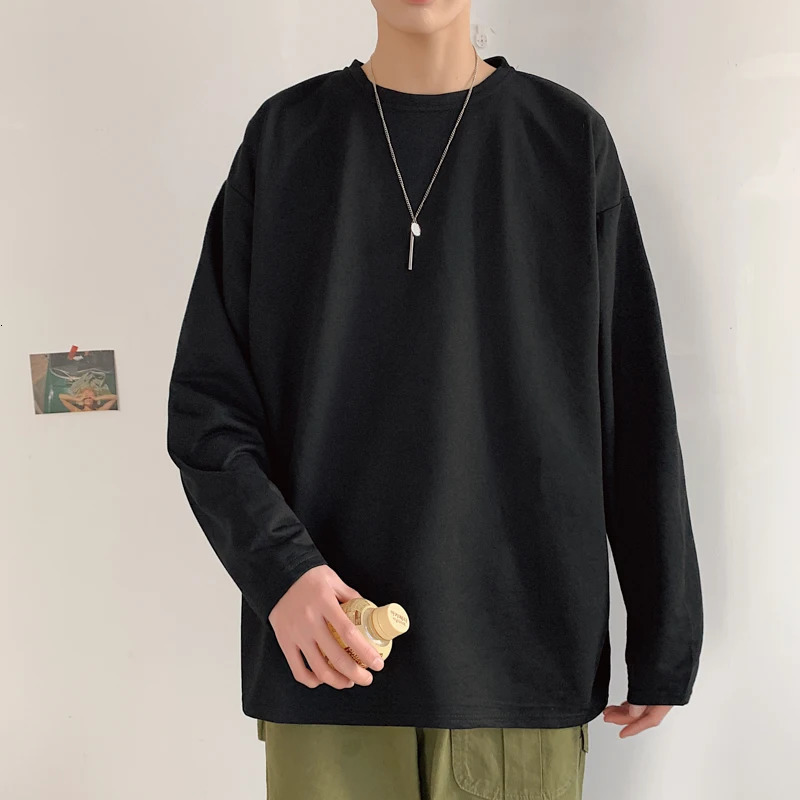2024 Spring Autumn Long Sleeve Tshirts Men ONeck Collar T Shirts Fashion Casual Comfortable TShirts 241025