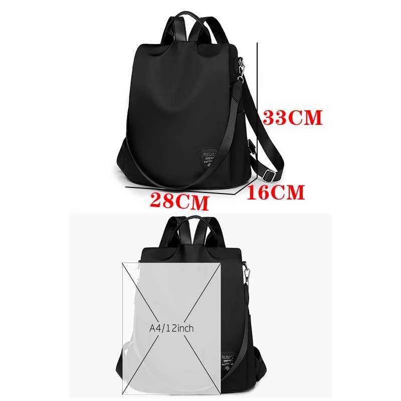 New Multi Functional Womens Backpack Large Capacity Nylon Material Women Anti Theft Bookbag Trendy Retro Female Shoulder Bag SacXJ241026