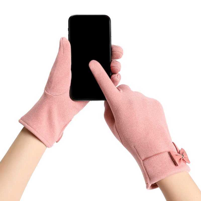 New Fashion Winter Gs Warm Touch Screen Riding Windproof Indoor Plush Warm Grasp Velvet Gs Womens Outdoor Gs W241026