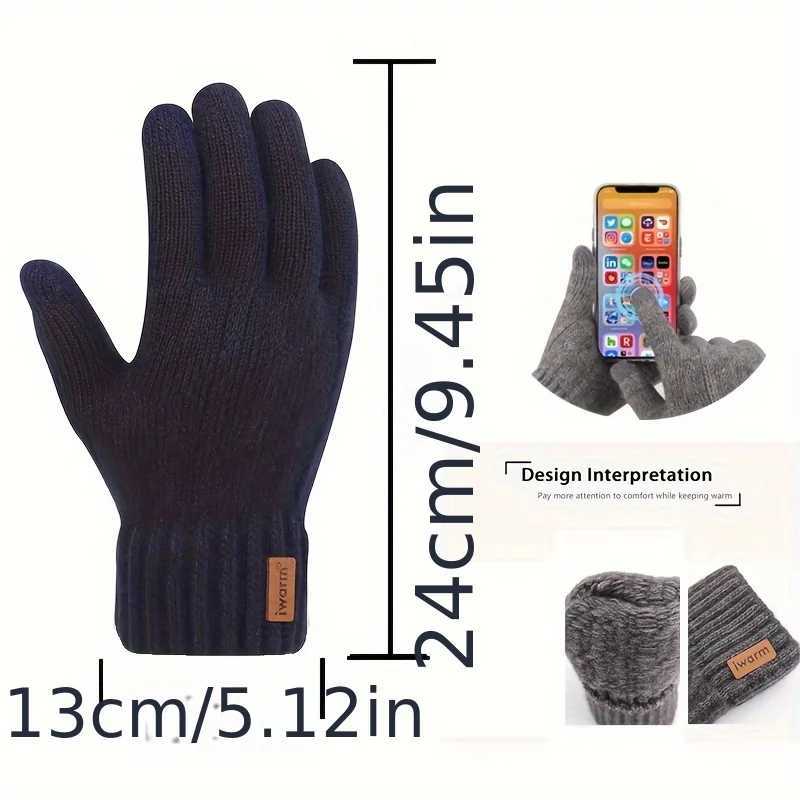 Winter Warmth Alpaca Wool Gs Full Finger Touch Screen Cashmere Gs Mens Thick Knitted Bicycle Driving Gs W241026